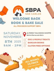 Book and Bake Sale for SBPA Fundraiser 2025