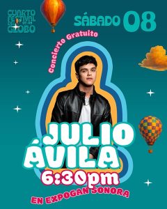 Julio Avila free concert at Hermosillo Hot Air Balloon Festival