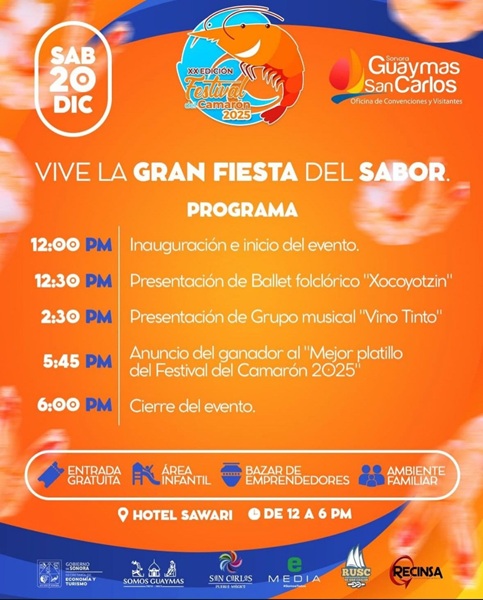 Shrimp Festival San Carlos Program - December 20 2025