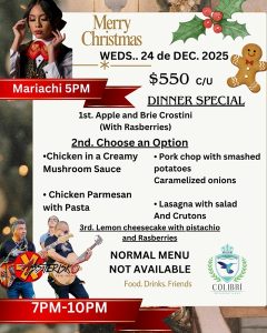 Colibri Christmas Eve Fiesta December 24 2025