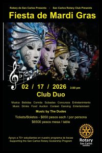February 17 2026 Fiesta de Mardi Gras - San Carlos Rotary fundraiser