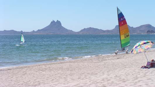 Water sports at Pilar Beach in San Carlos mexico