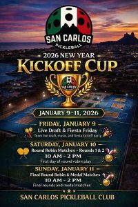 January 9 2026 Pickleball New Year Kickoff Cup in San Carlos