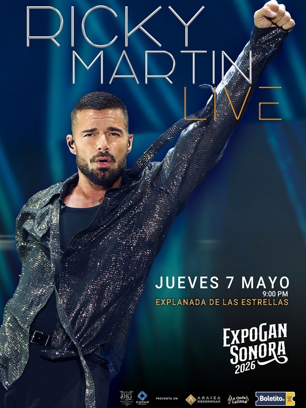 Ricky Martin at ExpoGan Sonora on May 7 2026