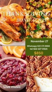 Bonifacios Restaurant Thanksgiving 2025