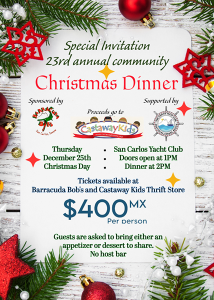 Community Christmas Dinner at the San Carlos Yacht Club 2025