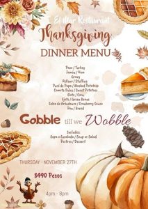 El Mar Restaurant Thanksgiving Dinner 2025