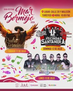 Festival Mar Bermejo July 11 - 13 2026 cartelera