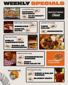 HammerHeads Restaurant Weekly Specials 2025-11-14