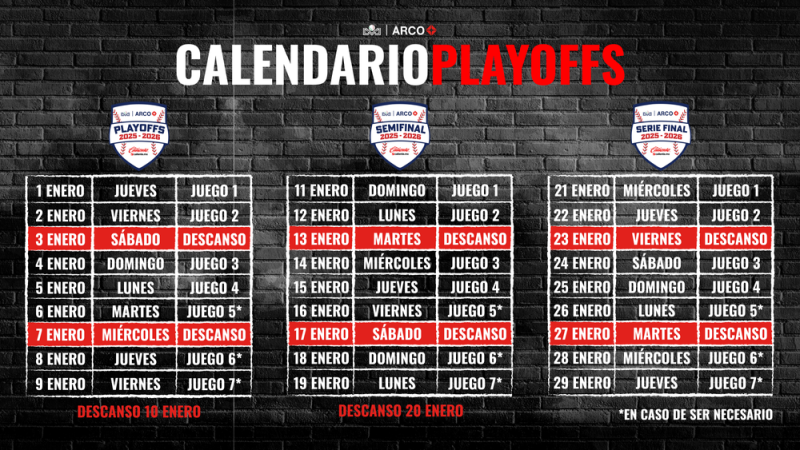 LMP Playoff calendar 2025-2026