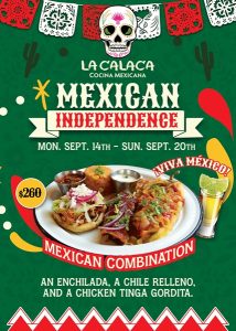 Mexican Independence week 2026 at La Calaca