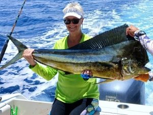 Pam Terry caught big Dorado July 2026