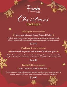 Piccolo's Christmas Packages To Go 2025