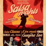 Salsa Nights free salsa dance classes and live music by Guajira Son at Soggy Peso