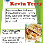 San Carlos Yacht Club live music with Kevin Terry