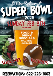 Super Bowl El Mar Restaurant 2026